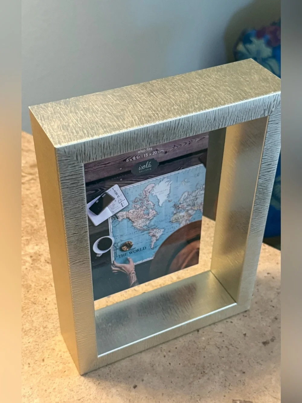 NWT Isola Galleria Gold Deep Floating Shadow Box Picture Frame 4x6 or 6x8